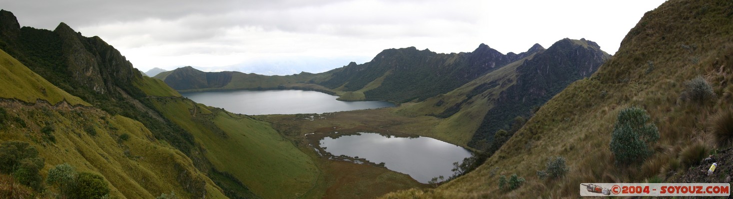 Lagunas de Mojanda - Laguna Cariocha (3710m) y Huarimicocha - panorama
Mots-clés: Ecuador Lac panorama