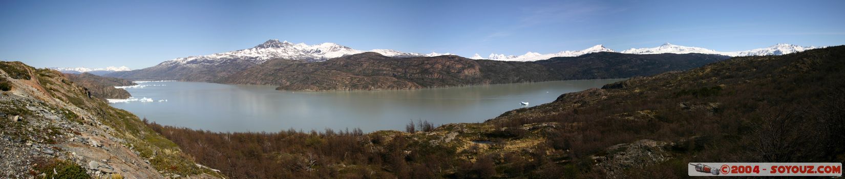 Parque Nacional Torres del Paine - Lago Grey - panorama
Mots-clés: chile Lac panorama