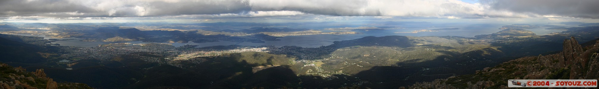 Mt Wellington - vue panoramique sur Hobart
Mots-clés: panorama