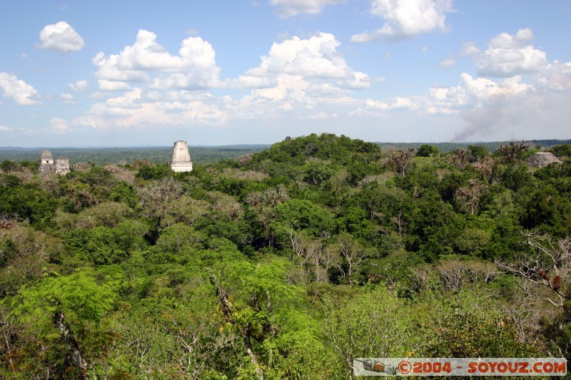 View on temples I, II and III from temple IV
This view was used in Star Wars Episode IV for illustrated the planet Yavin 4 with the temples Massassi refuge of the Rebels. (site  [url=http://www.starwars.com/databank/location/massassitemple/?id=bts]Star Wars[/url])
