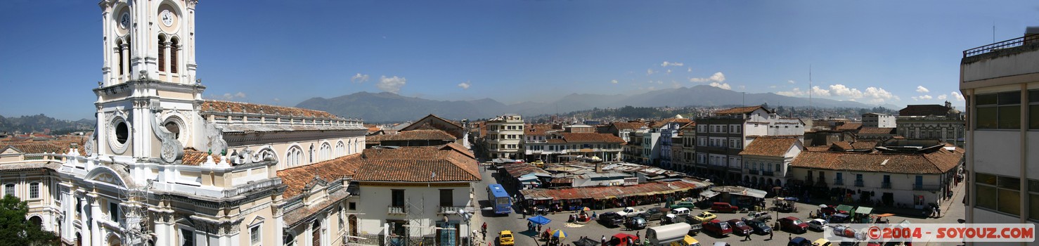 Cuenca - Iglesia San Francisco - panoramique
