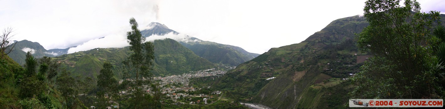 Banos y Volcan Tungurahua - panoramique
Mots-clés: Ecuador panorama volcan