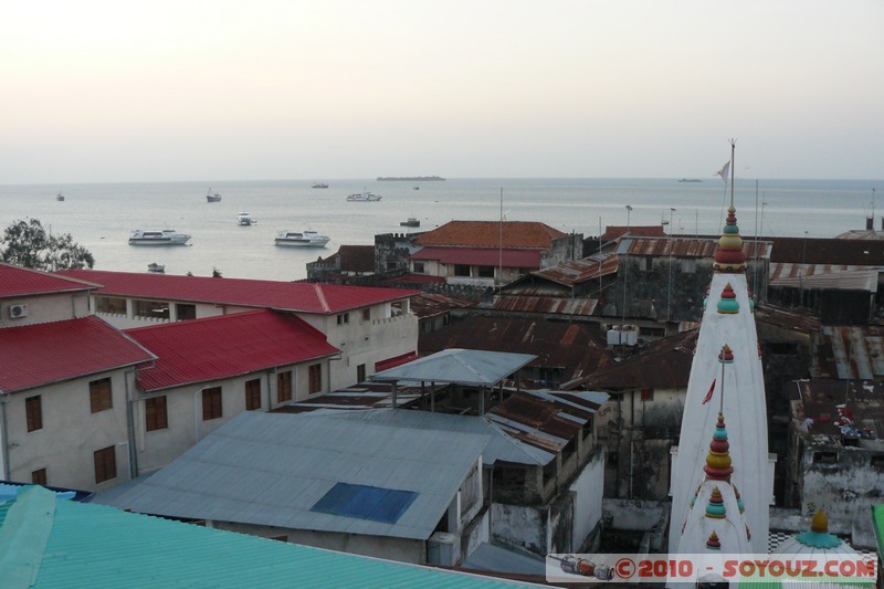 Zanzibar - View of Stone Town from 236 Hurumzi Hotel tower top
