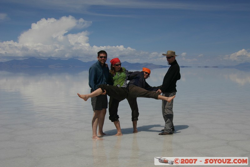 Salar de Uyuni - notre groupe
