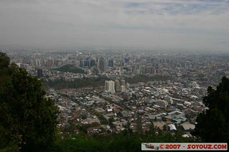 Vue sur Santiago depuis le Parque Metropolitano

