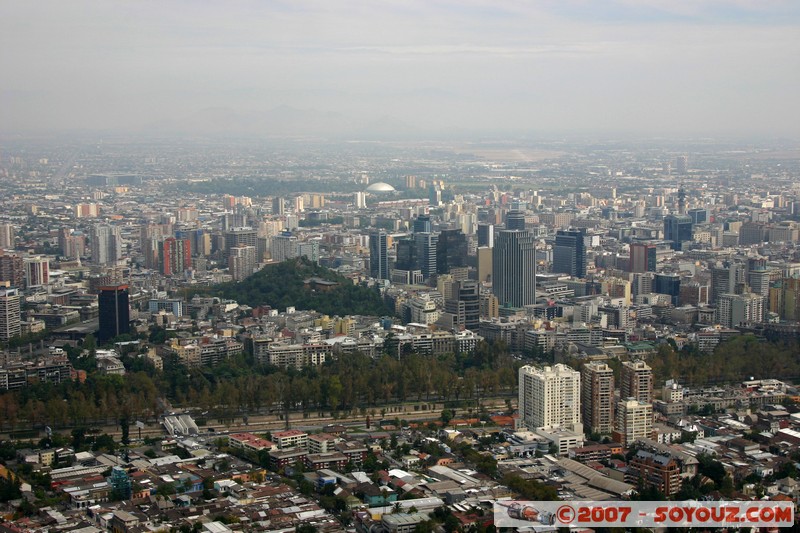 Vue sur Santiago depuis le Parque Metropolitano
