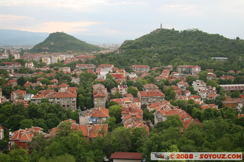 Vue sur Plovdiv depuis Sahat tepe
