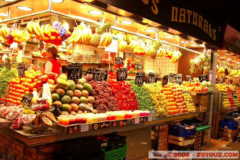 Fruits et légumes
Mercat Boqueria
Mots-clés: Barcelona Barcelone Catalogne Espagne Gaudi La Ciutadella Mercat Boqueria Parc Güell Sagrada Familia
