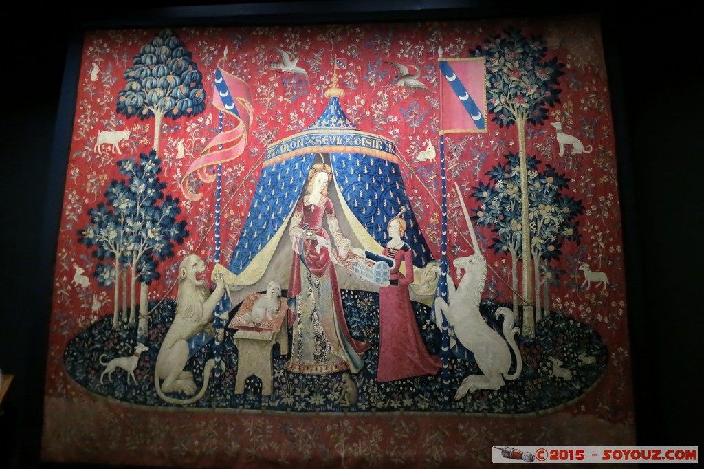 Paris - Musee de Cluny - Tapisserie  La Dame a la licorne
Mots-clés: FRA France geo:lat=48.85055648 geo:lon=2.34385908 geotagged le-de-France Paris 05 Paris 11 Ancien - Quartier Sorbonne Musee de Cluny La Dame a la licorne tapisserie