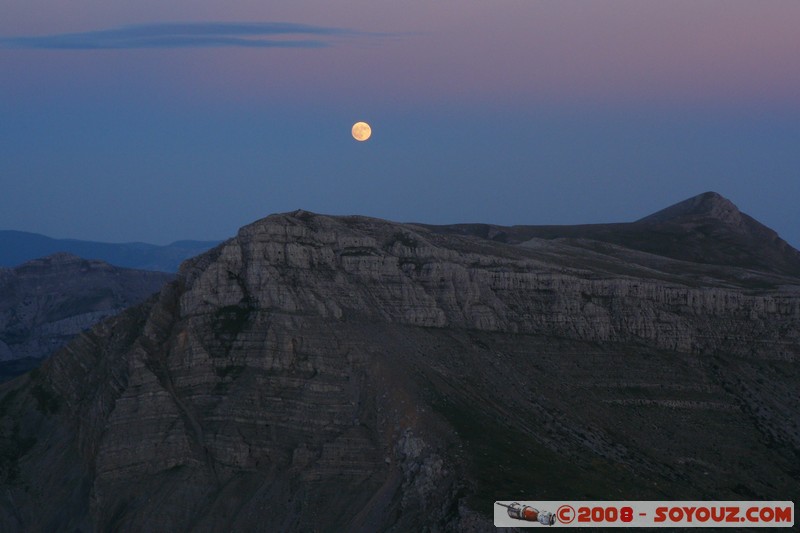 Mont Chiran - Lever de Lune sur le Mourre de Chanier
Mots-clés: sunset Lune