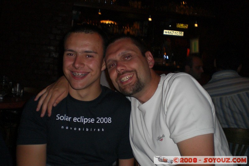 Novosibirsk - Solar Eclipse party - Lukasz and me
