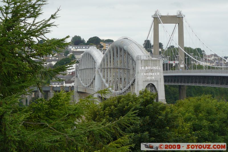 Tamar Bridge (1961) and Royal Albert Bridge (1859)
Saltash, Cornwall, England, United Kingdom
Mots-clés: Pont