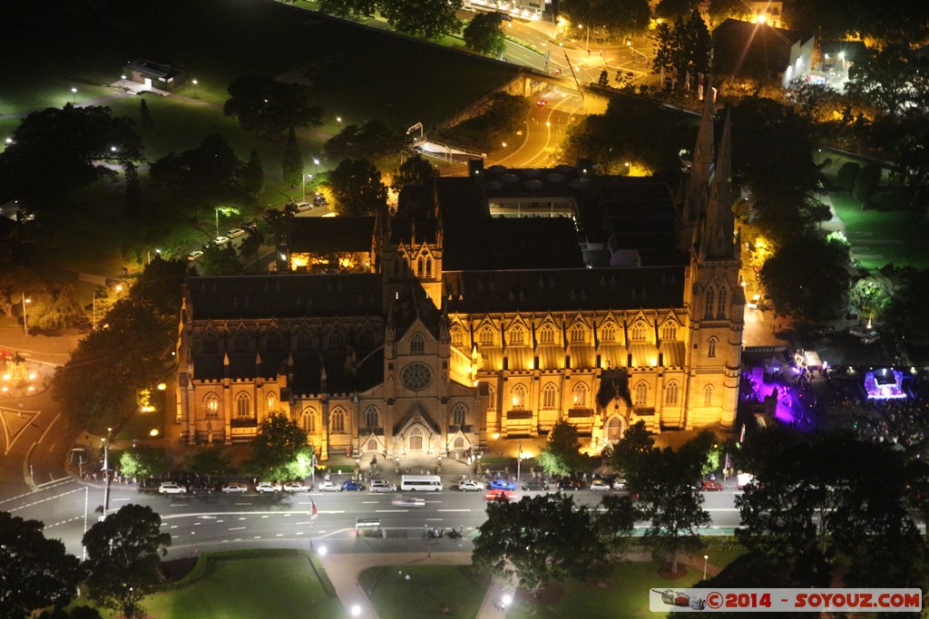 St Mary's Cathedral from Sydney Tower
Mots-clés: AUS Australie geo:lat=-33.87061932 geo:lon=151.20903566 geotagged New South Wales Sydney Nuit Sydney Tower St Marys Cathedral Eglise