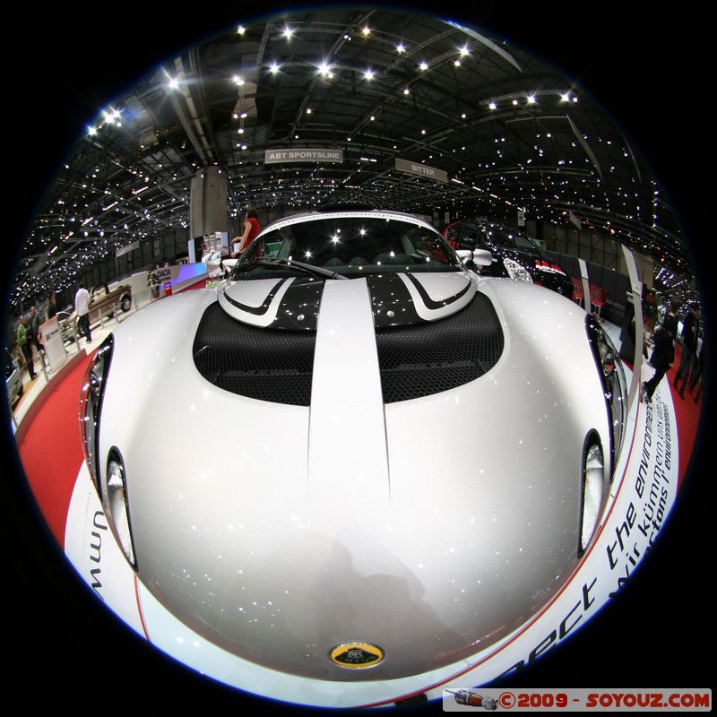 Salon Auto de Geneve 2009 - Lotus Exige 260
Mots-clés: voiture Fish eye Lotus vehicule