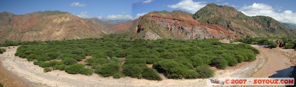 Quebrada de las Conchas - vue panoramique
