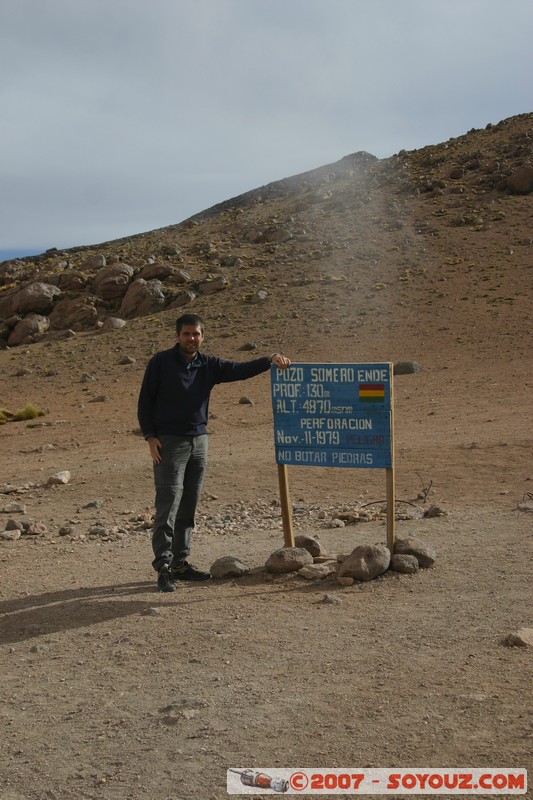 moi devant le Pozo Somero
Sol de Mañana - geysers
