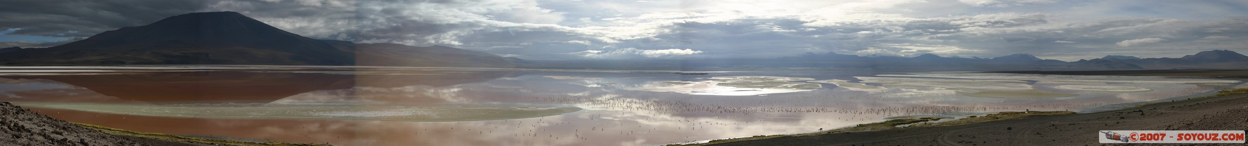 vue panoramique sur la Laguna Colorada
