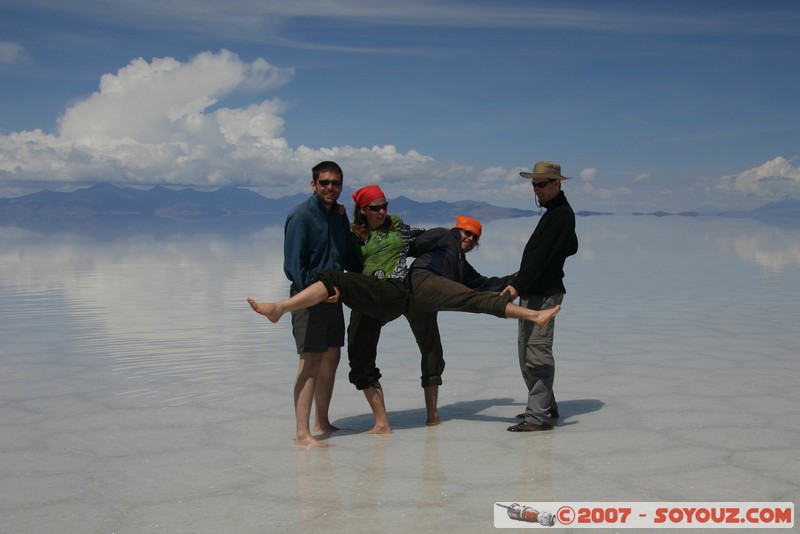 Salar de Uyuni - notre groupe
