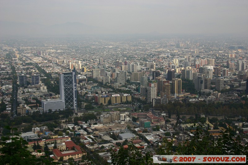 Vue sur Santiago depuis le Parque Metropolitano
