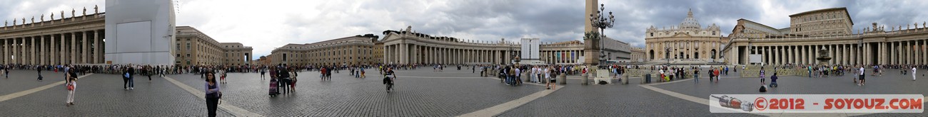 Vatican - Piazza San Pietro - panorama
Mots-clés: geo:lat=41.90263768 geo:lon=12.45746736 geotagged VAT Vatican Vatican City Vaticano Piazza San Pietro panorama 360 view Eglise patrimoine unesco