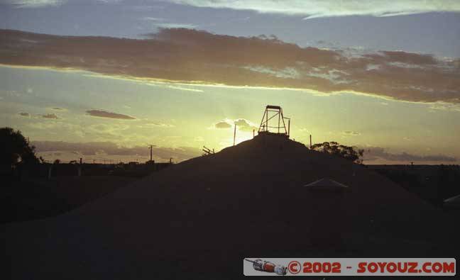 mine at sunset
