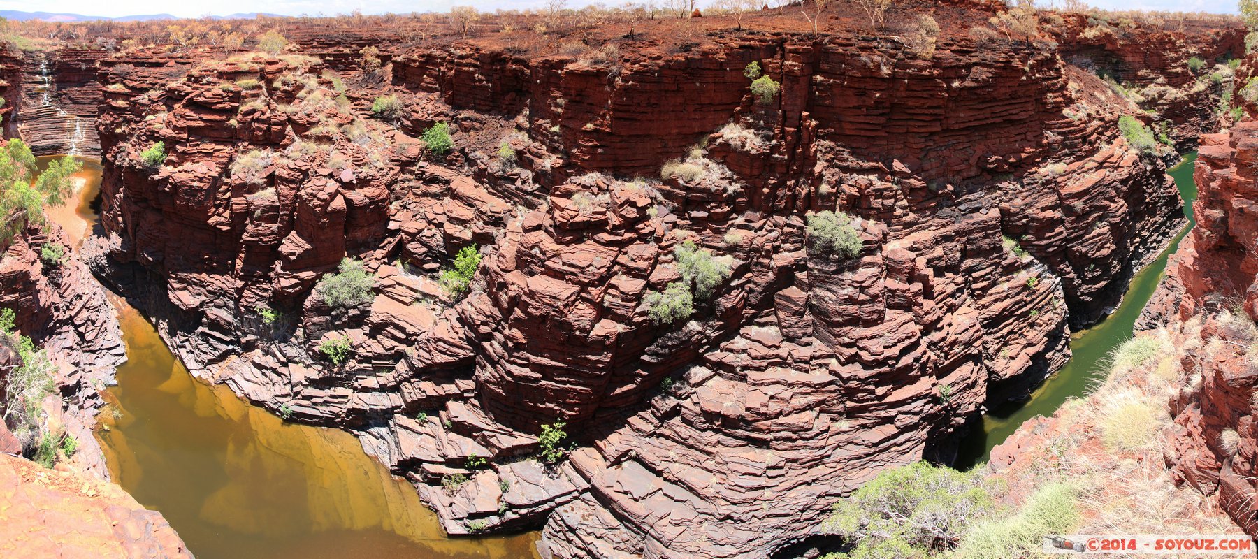 Karijini National Park - Joffre Falls - Panorama
Stitched Panorama
Mots-clés: AUS Australie geo:lat=-22.39027200 geo:lon=118.26908620 geotagged Paraburdoo Western Australia Wittenoom Karijini National Park Karijini panorama Joffre Falls