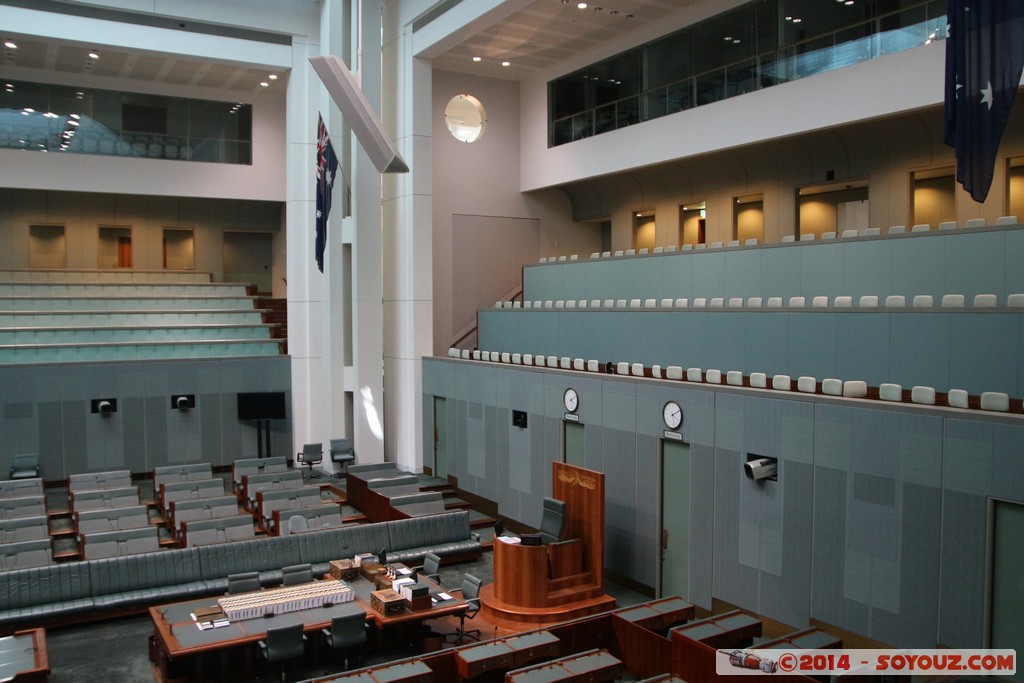 Canberra - Parliament House - The House of Representatives
Mots-clés: AUS Australian Capital Territory Australie Capital Hill geo:lat=-35.30833289 geo:lon=149.12468585 geotagged Parliament House The House of Representatives